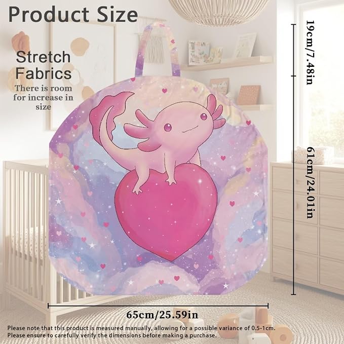 Pink Axolotl Nursing Pillow Cover for Breastfeeding Pillow Ultra Soft and Cozy Nursing Pillow Slipcovers,Nice Newborn Gift Best Choice for Mom or Baby Pillow Not Included