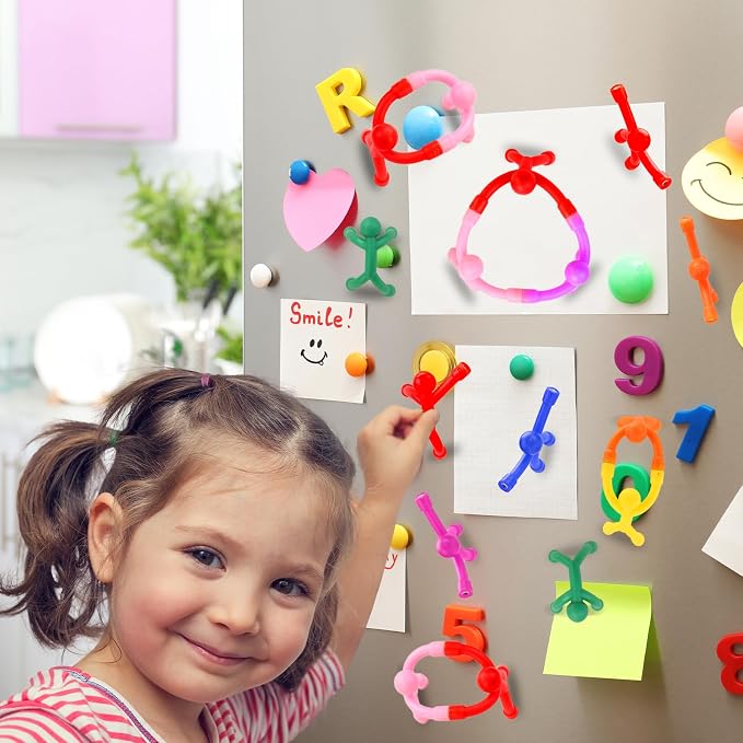 24pcs Travel Magnetic Toys for Kids Toddlers: Portable & Durable for Airplane Road Trip Car Travel Games, Magnetic-People-Magnet-Men, Creativity & Educational, Fidget Toys for Classroom Office