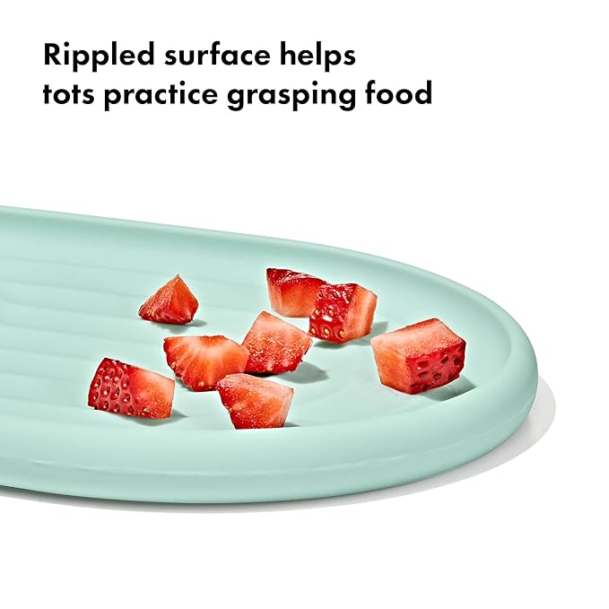OXO Tot Textured Suction Plate ??Blossom, Baby Feeding Essentials
