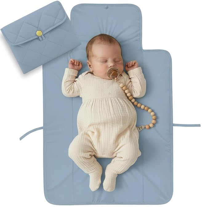Portable Diaper Changing Pad - Soft and Easy to Clean Diaper Changing Mat for Babies - The Perfect Lightweight and Foldable Pad for Traveling