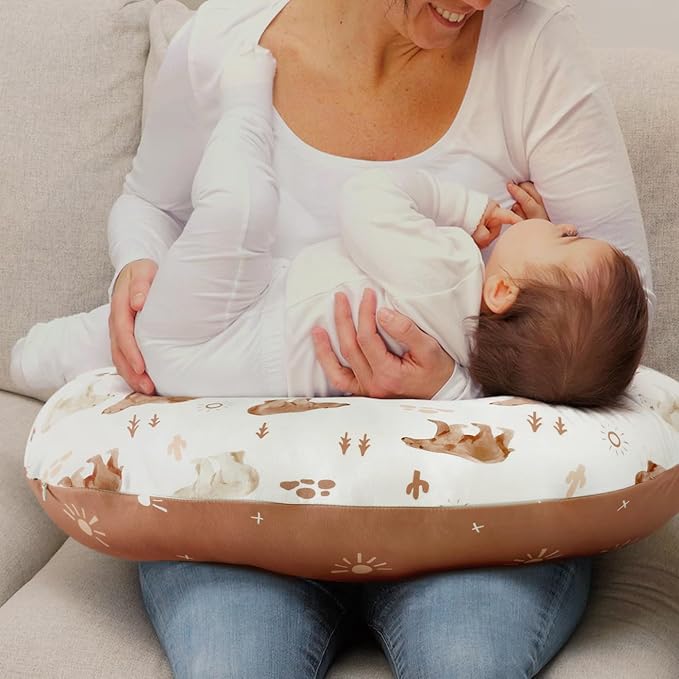 GRSSDER Nursing Pillow Cover Stretchy Minky Removable Nursing Covers for Breastfeeding Pillows, Ultra Soft Comfortable Slipcover for Boy and Girls, Sunny Bear