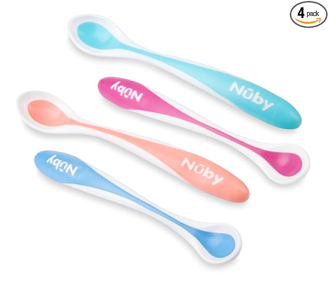 Nuby Hot Safe Feeding Spoons, 4 Count