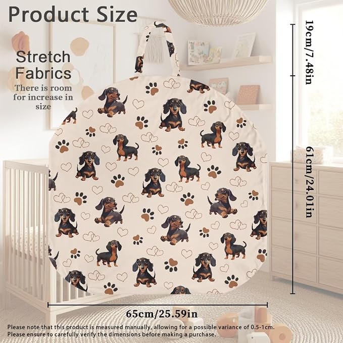 Dachshund Pillow Cover Kawaii Breastfeeding Cover Ultra Soft & Breathable Unisex Nursing Pillow Slipcovers Machine Wash & Quick-Dry Feeding Cushion Cover Newborn Gift