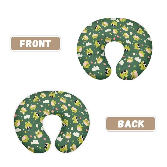 Cloud Cute Frog Nursing Pillow Cover for Baby Boy Girl Breastfeeding Nursing Pillow Slipcovers Super Soft Stretchy Replaceable Pillow Cover Slipcover