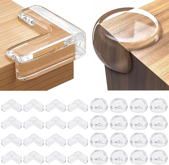 32 Pack Corner Protector Baby, Table Corner Protectors for Baby Corner Protector Guards Clear Corner Protectors for Furniture Corner Protectors Corner Guards Baby Proof Corner Covers Baby Safety