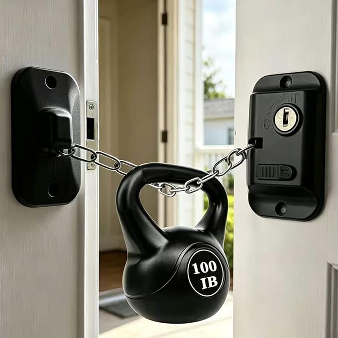 4 Pack Child Proof Door Locks, Adjustable Refrigerator Lock with Keys, Cat Door Latch 3M Adhesive Safety Locks for Baby, Dementia & Pets, No Tools Needed (Black, 4 Pack)
