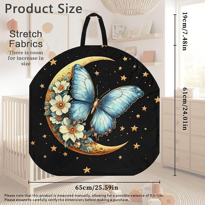 Moon Butterfly Pillow Cover Girls Cute Shark Breastfeeding Pillow Cover for Baby Snug Fits Newborn Nursing Pillow Case Super Soft Nursing Pillow Slipcovers for Breastfeeding Moms