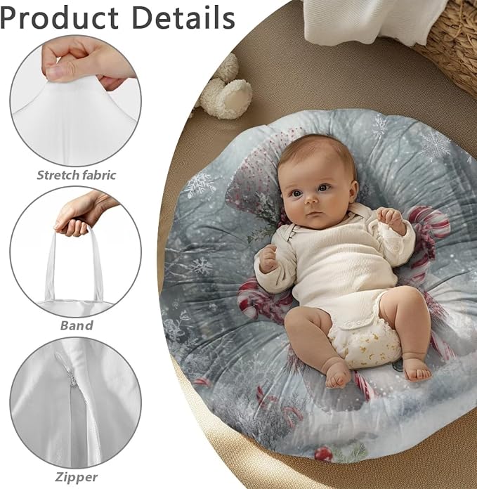 Snowman Pillow Covers for Breastfeeding Pillow Soft and Stretchy Breastfeeding Pillow Covers for Breastfeeding Mom,Cozy Nursing Slipcover for Boys and Girls Pillowcase