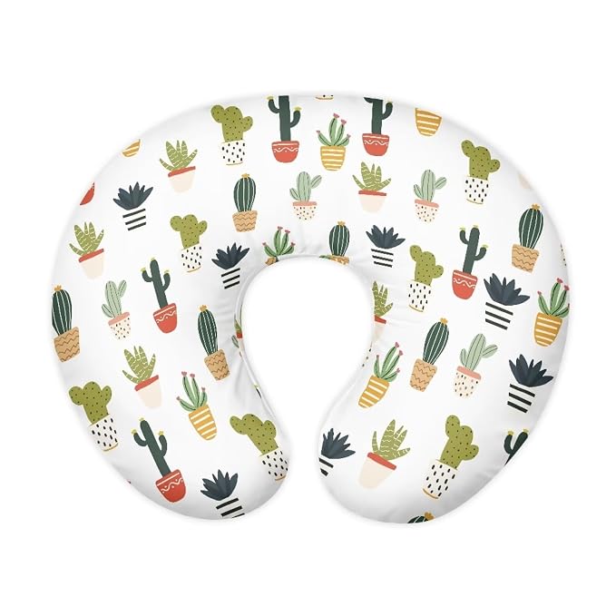 Lovely Cactus Girls Boys Nursing Pillow Cover for U-Shaped Feeding Pillow Breastfeeding Super Comfy and Soft for Baby, Baby Mom Essentials, 2 Packs