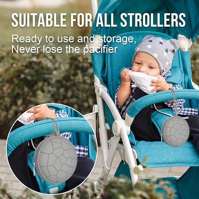 Smlpuame Pacifier Holder Case,Mothers Day Gifts for Mom BPA Free Portable Silicone Baby Pacifier Cover Pouch for Diaper Bag Stroller,Travel Outdoor Activities,Easy to Clean(Football & Muted Red)