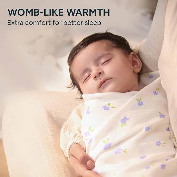Muslin Swaddle Blankets for Newborns, 4 Pack Multipurpose 100% Organic Cotton, Ultra Soft Breathable Receiving Blanket 47 x 47 inches, Swaddle Wrap for Baby Boys & Girls