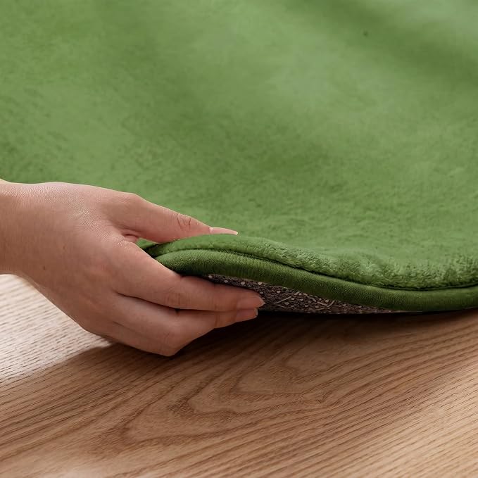 1.3" Thick Baby Floor Play Mat 50x50, Basic Padded Foam Mat for Tummy Time Crawling, Non Slip Cushioned for Babies Toddlers Infants Kids (Olive)