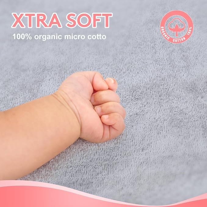 TBEZY Baby Hooded Towel with Unique Animal Design Ultra Soft Thick Cotton Bath Towel for Newborn (Hippo)