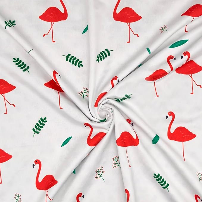Flamingo Minky Baby Blanket for Boys Girls, Soft Receiving Blanket with Double Layer Dotted Backing for Nursery Newborn Toddler 29.5 x 39.3 Inch