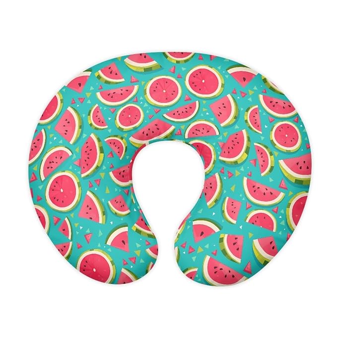 Multi Watermelon Breastfeeding Pillow Cover with Rainbow Tie-dye Santa Claus and Snowflake Ultra Soft Comfortable Newborn Nursing Pillow Case Breathable and Washable