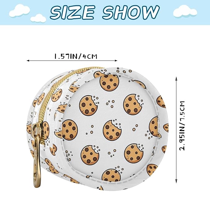 White Brownie Pacifier Holder Case Newborn Pacifier Storage Pouch for Boys Girls Easy Attach to Diaper Bag Portable Baby Essentials Container
