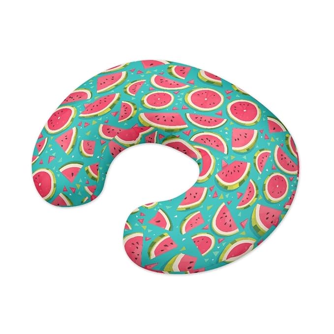 Multi Watermelon Breastfeeding Pillow Cover with Rainbow Tie-dye Santa Claus and Snowflake Ultra Soft Comfortable Newborn Nursing Pillow Case Breathable and Washable
