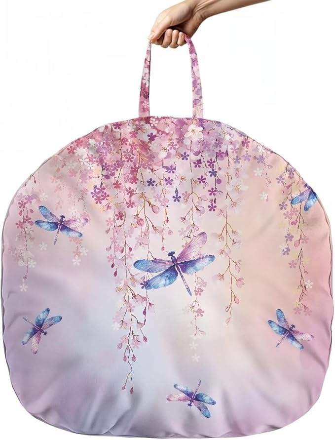 Dragonfly Flower Pillow Cover Breastfeeding Pillow Slipcover for Baby Boys & Girls Nursing Pillow Case for Newborn Soft Fabric Fits Snug On Infant Washable & Breathable
