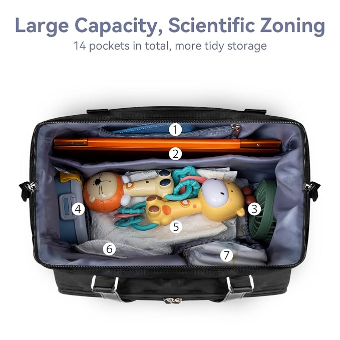 Pripher 4 in 1 Convertible Daddy Bag Backpack, Camo Black Diaper Backpack for Dad and Mom, Father's Bag for Hospital with DADDY Imprint, Baby Care Diaper Backpack & Tote with 14 Pockets