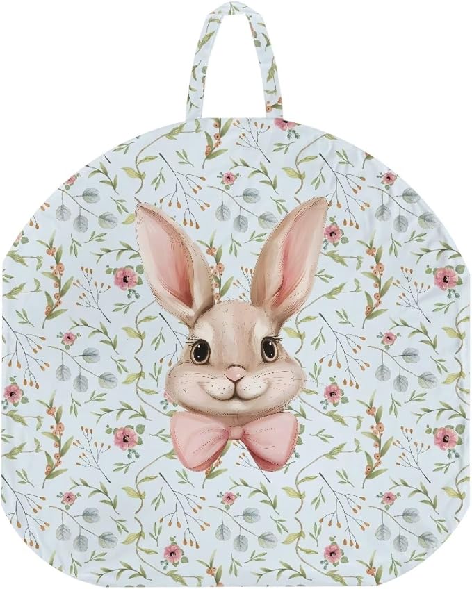 Cute Bunny Nursing Pillow Cover Soft Breathable Feeding Pillow Slipcover for Breastfeeding Moms Fits Standard Infant Nursing Pillow for Boys and Girls Pillow Not Included