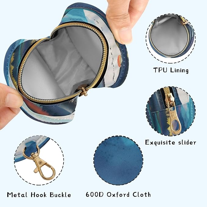 Forest Mountain Pacifier Holder Case for Newborns Portable Travel Pacifier Storage Container for Diaper Bags