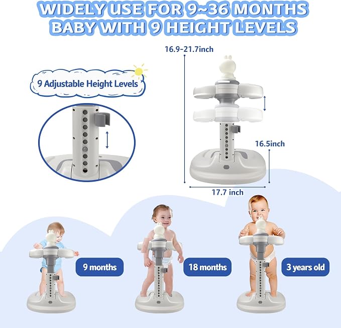 Baby Bath Shower Stand, Standing Bath For Baby 9-36 Months,Foldable Bath Standing Support For Infants Toddlers, Adjustable Non-Slip Toddler Shower Stand, Infant Standing Bath For Home Bathroom
