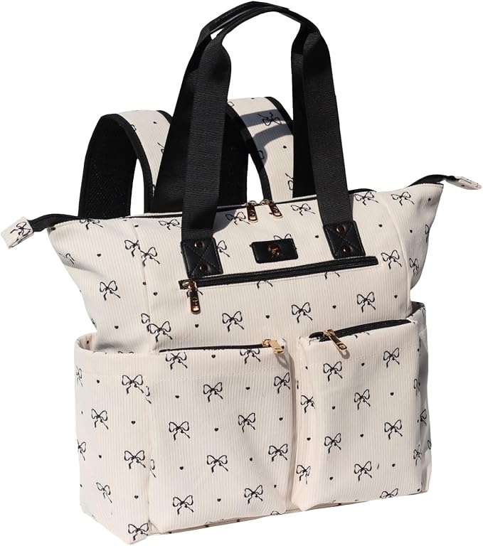 ESVAN Diaper Tote Bag Totepack Backpack 2 in 1 for Women Multifunctional Large Capacity with Insulated Pockets Travel | Multifunctional