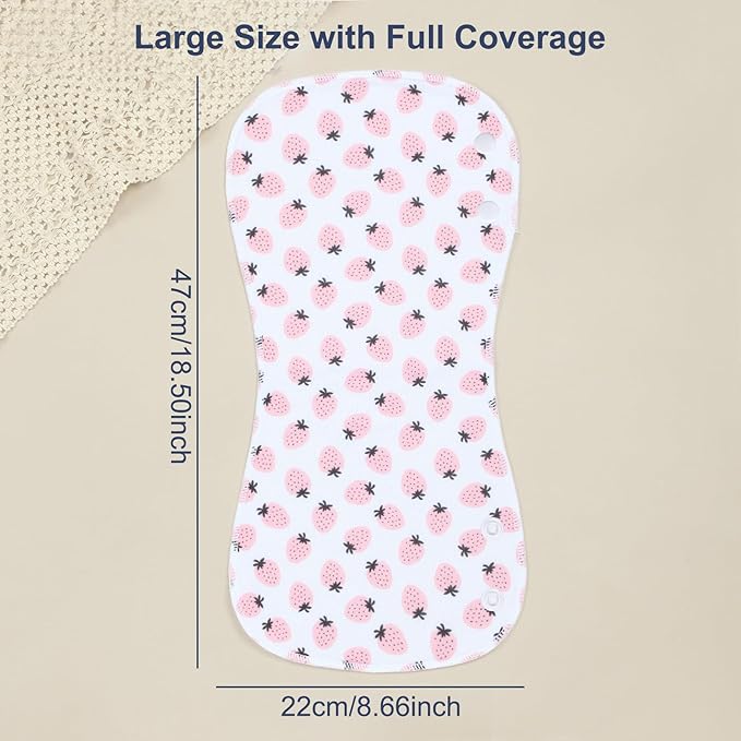 2-in-1 Burp Cloths and Baby B.ibs - 6 Pack Large Super Absorbent Soft Cotton Burping Cloths for Spit Up, 3 Layers Thick Baby Burp Rags for Girls & Boys