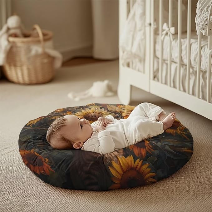 Sunflower Cat Nursing Pillow Cover for Breastfeeding Pillow Ultra Soft and Cozy Nursing Pillow Slipcovers Nice Newborn Gift Best Choice for Mom or Baby Pillow Cover 1 Pack