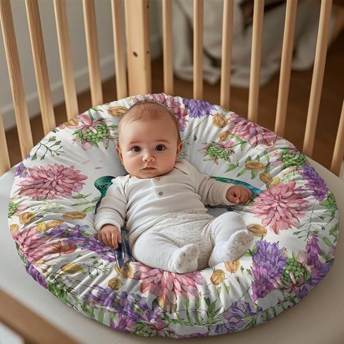 Fashion Hummingbird Nursing Pillow Covers for Breastfeeding Pillow Stretchy and Cozy Breastfeeding Pillow Slipcovers for Baby Girls Soft Breastfeeding Pillow Covers Fits for Infant Support