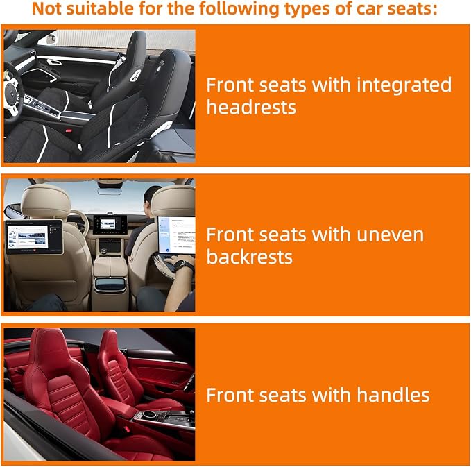 2 Pack Car Organizer Backseat with 12 Storage Pockets, Waterproof Back of Seat Car Storage Organizer Kick Mats for Kids Baby