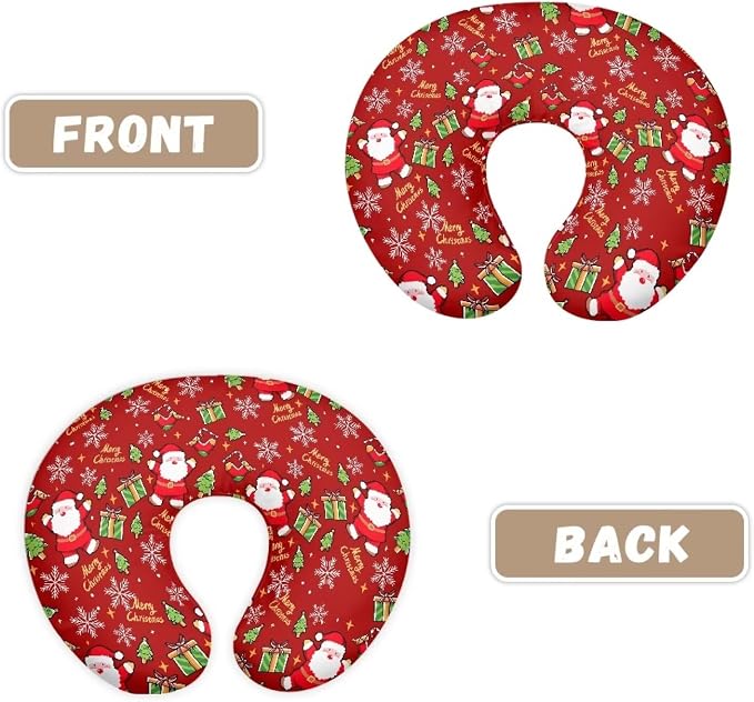 Santa Claus Sock Nursing Pillow Detachable Newborn Original Breastfeeding Slipcover Case and Positioner Lightweight Head Support Protector Cushion Essential with Hidden Zipper Propping Baby