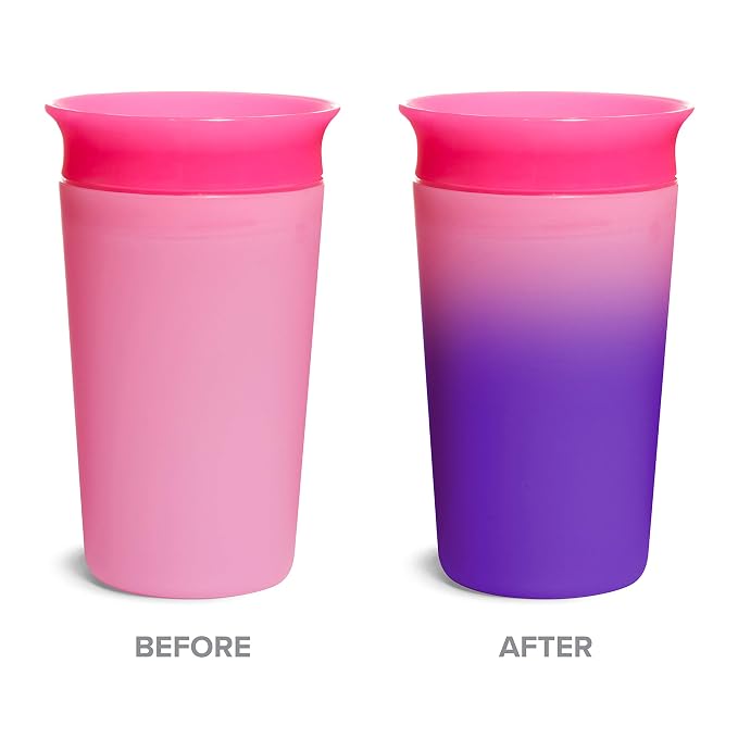 Munchkin® Miracle® 360 Sippy Cup for Toddlers, Color Changes with Cold Drinks, 9 Ounce, Pink