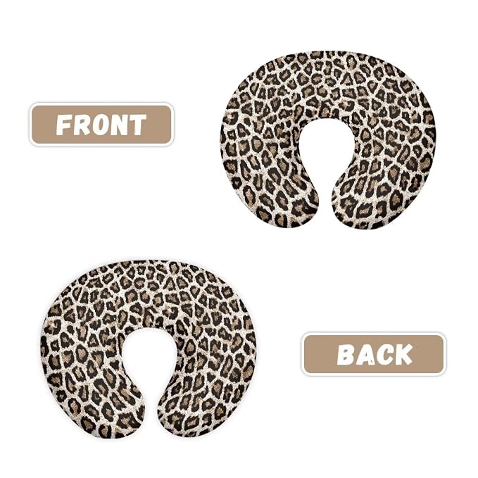 Leopard Nursing Pillow Cover Fits The Original Support Pillow for Breastfeeding and Bottle Feeding Leopard Breastfeeding Pillow Slipcover for Baby Boys & Girls