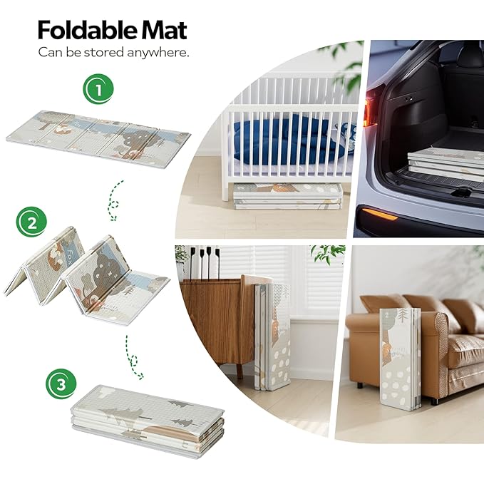 Fodoss Baby Playpen with Mat, Small Play Pen(47x47inch), for Babies and Toddlers, Pen Apartment, Yard Baby, Fence Area Playyard Activity Center (Dark Gray)