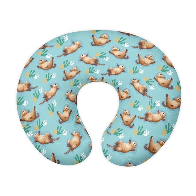 Nursing Pillow Cover with Hidden Zipper Otter Leaf Soft & Breathable & Skin Friendly for Moms/Baby Stretchy Nursing Pillow Cover Quick-Dry Fabric