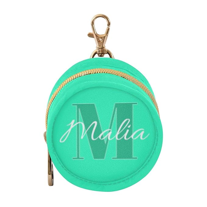 Custom Turquoise Pacifier Holder Case for Diaper Bag Personalized Portable Travel Pacifier Storage Case with Clip Newborn Baby Pouch for Baby Boys Girls Purse Outdoor