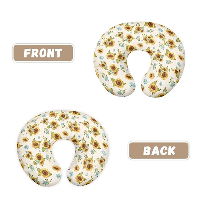 Daisy Sunflower Nursing Pillow Cover, Premium Quality Soft Breast Feeding Pillow Covers Great for Breastfeeding Moms