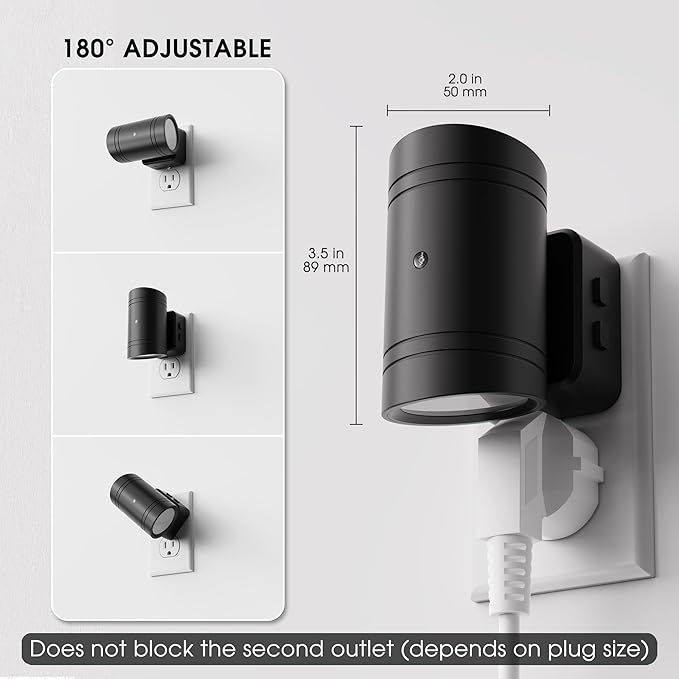 Briignite Night Lights Plug into Wall, 3CCT Modern LED Night Light Plug in, Dusk to Dawn Sensor, 3000K?0K?0K Change Nightlight,Dimmable NightLight for Hallway, Bedroom, Stairway, 2 Pack