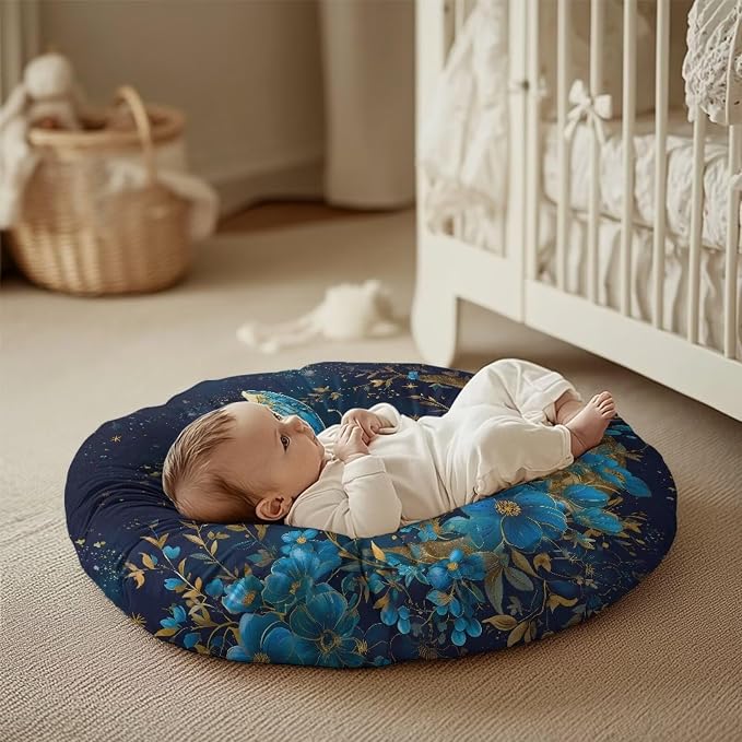 Blue Butterfly Moon Nursing Pillow Cover for Breastfeeding Pillows Breastfeeding Pillow Slipcovers for Baby Boys & Girls Ultra Soft Infant Nursing Pillowcase Pillow Case for Newborn