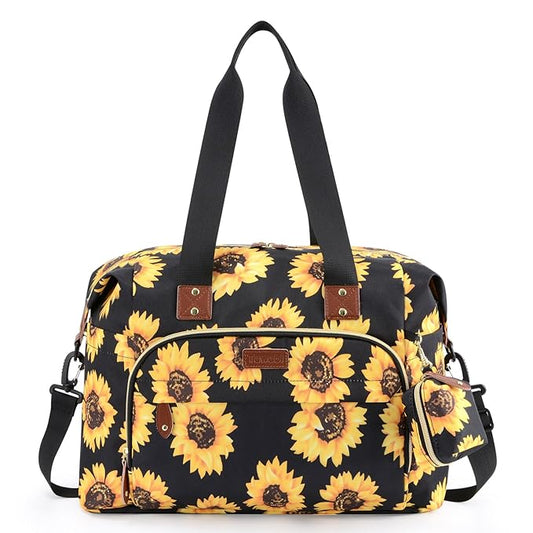 Tuwubi Diaper Bag Tote,Baby Diaper Bag with Pacifier Case Large Travel Diaper Tote Caddy for Mom and Dad Multifunction Large Baby Bag - Sunflower