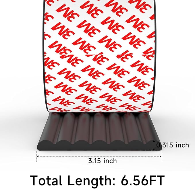 Baby Proofing 6.5ft Extra-Wide Edge Protectors for Baby with 3M Strong Adhesive Double Sided Tape, Sharp Edge & Corner Safety Guards Furniture Bumper for Table, Furniture, Fireplace, Black