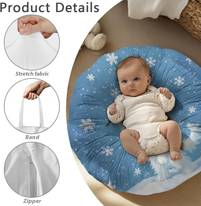Christmas Puppy Nursing Pillow Cover Breastfeeding Nursing Pillow Slipcovers Super Soft for Breastfeeding Moms Support for Breastfeeding Bottle Feeding and Bonding