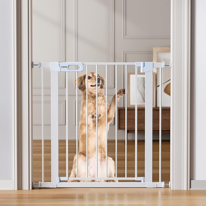 Ciays 29.5” to 37.8” Safety Baby Gate, Extra Wide Auto-Close Dog Gate for Stairs, Easy Walk Thru Indoor Pet Gate for Doorways and Rooms, 36in Tall