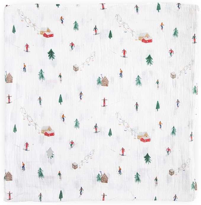 Little Unicorn Powder Party Cotton Muslin Swaddle Blanket | Single | 100% Cotton | Super Soft | Newborns and Infants | Large 47" x 47" | Machine Washable