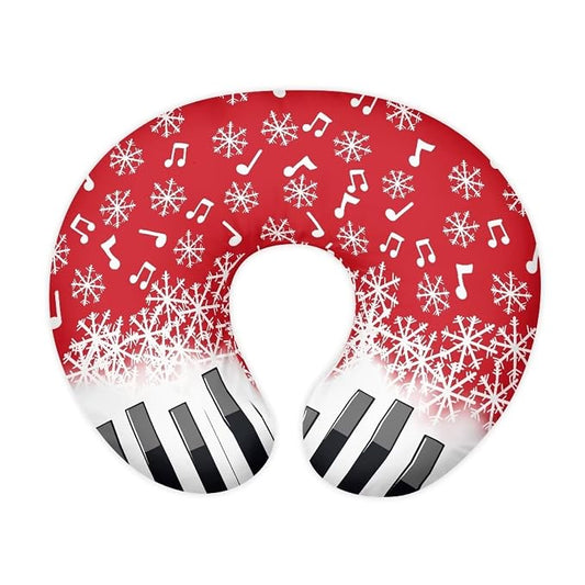 Christmas Snowflake Music Baby Feeding Pillow Support Cover Soft Comfortable Pillow Slipcover Case Removable Nursing Pillow Cover for Nursery Room Easter Decor