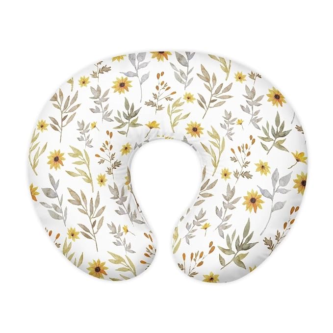 Pillow Cover for Infant Snug,Breathable Nursing Pillow Case with Hidden Zipper,Neutral Breastfeeding Pillow Slipcover,Sunflower