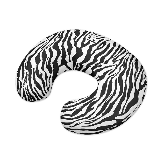 Zebra Stripe Stretchy Nursing Covers for Feeding Pillows Lightweight Comfortable Breast and Bottle Feeding Pillow Covers with Hidden Zipper for Boys & Girls