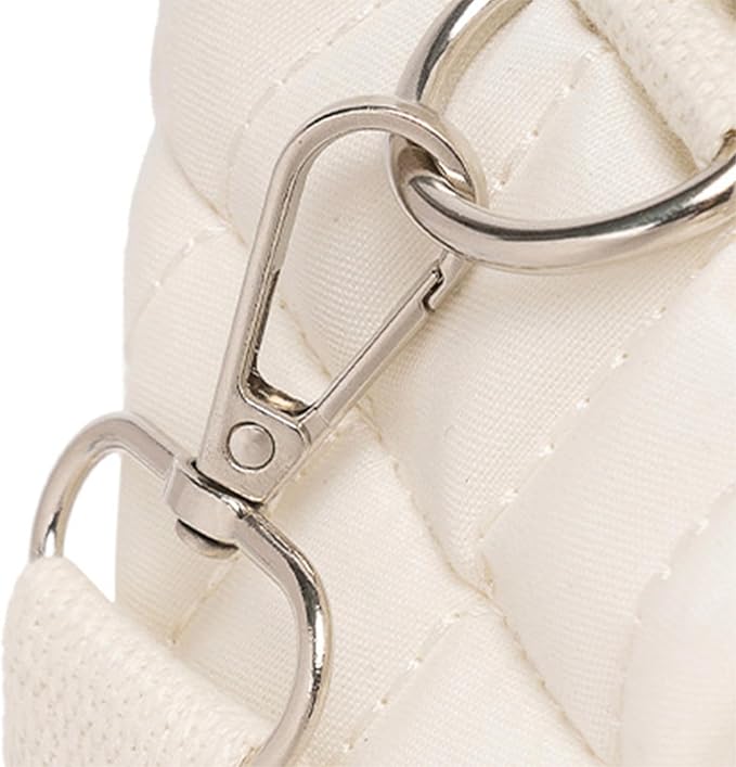 Lushandy Quilted Diaper Bag Backpack, Cute Bear Puffer Diaper Backpack with Changing Pad Mom Travel Hospital Bag