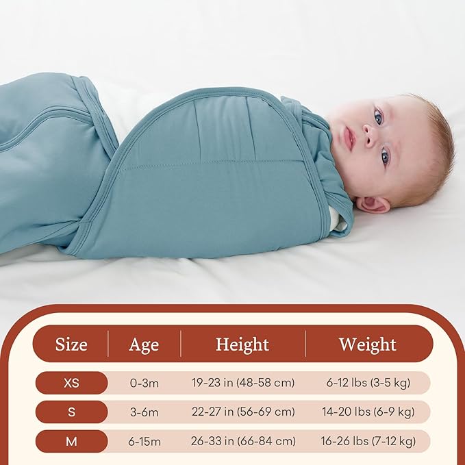 1.0 TOG Swaddle Sleep Sack, Adjustable Wearable Blanket for Infants and Newborns 0-3 Months, Perfect for New Moms, X-Small